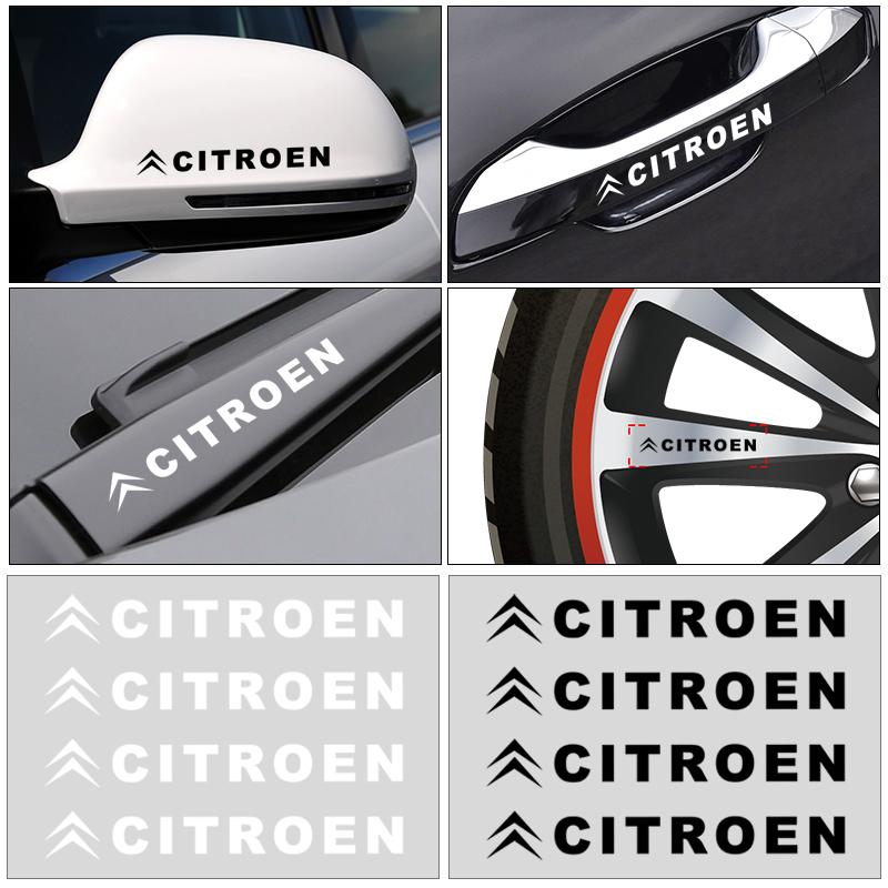 Для Citroen C1 C2 C3 C4 C5 C6 C8 C4L DS3 DS4 DS5LS DS6 Аксессуары Ручка Двери Автомобиля 3D Наклейка Шина Зеркало Заднего Вида Значок Наклейка