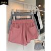 Elastic High Waist Wide Leg Sports Shorts Women Wear The New Korean Version of Loose Slim Straight Casual Hot Pants Tide In Summer