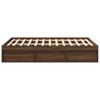 Bed Frame in Brown Oak Look 120 x 200 cm