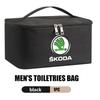 AAABS1 Large Capacity Car Logo Toiletry Bag Travel Storage Box Auto Accessories For Skoda Fabia Kamiq Superb Scala Enyaq-iV MK3 VisionS