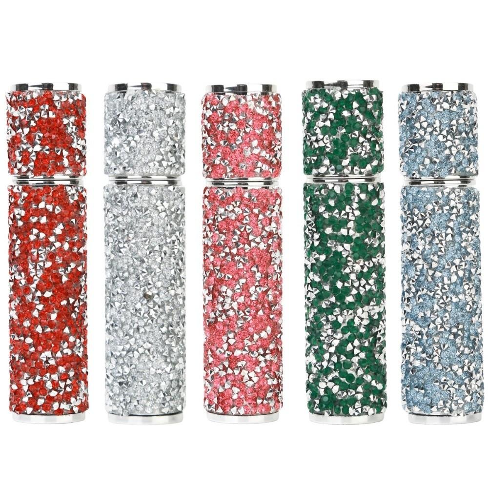 Rhinestones Empty Atomizer Refillable Cosmetic Container Sparkling 10ml Perfume Bottle  Travel