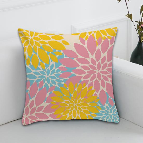 2 шт. наволочка с принтом георгина, квадратная подушка, наволочка для закусочной, ресторана, отеля, спальни, офиса, наволочка для машинной стирки, наволочки с застежкой-молнией