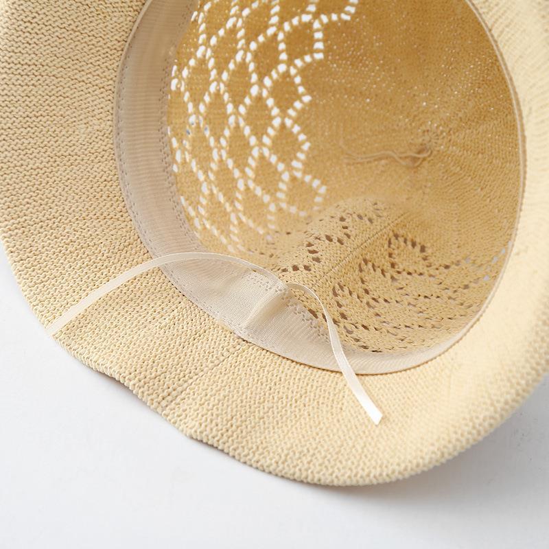 Новая летняя женская шляпа, солнцезащитная шляпа с небольшими полями, модная простая вязаная шапка для прогулок на открытом воздухе