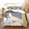 3D Anime As the Moon, So Beautiful Bedding Set Printed Bed Set With Pillowcase Duvet Cover Soft Queen King Size Bedclothes Home