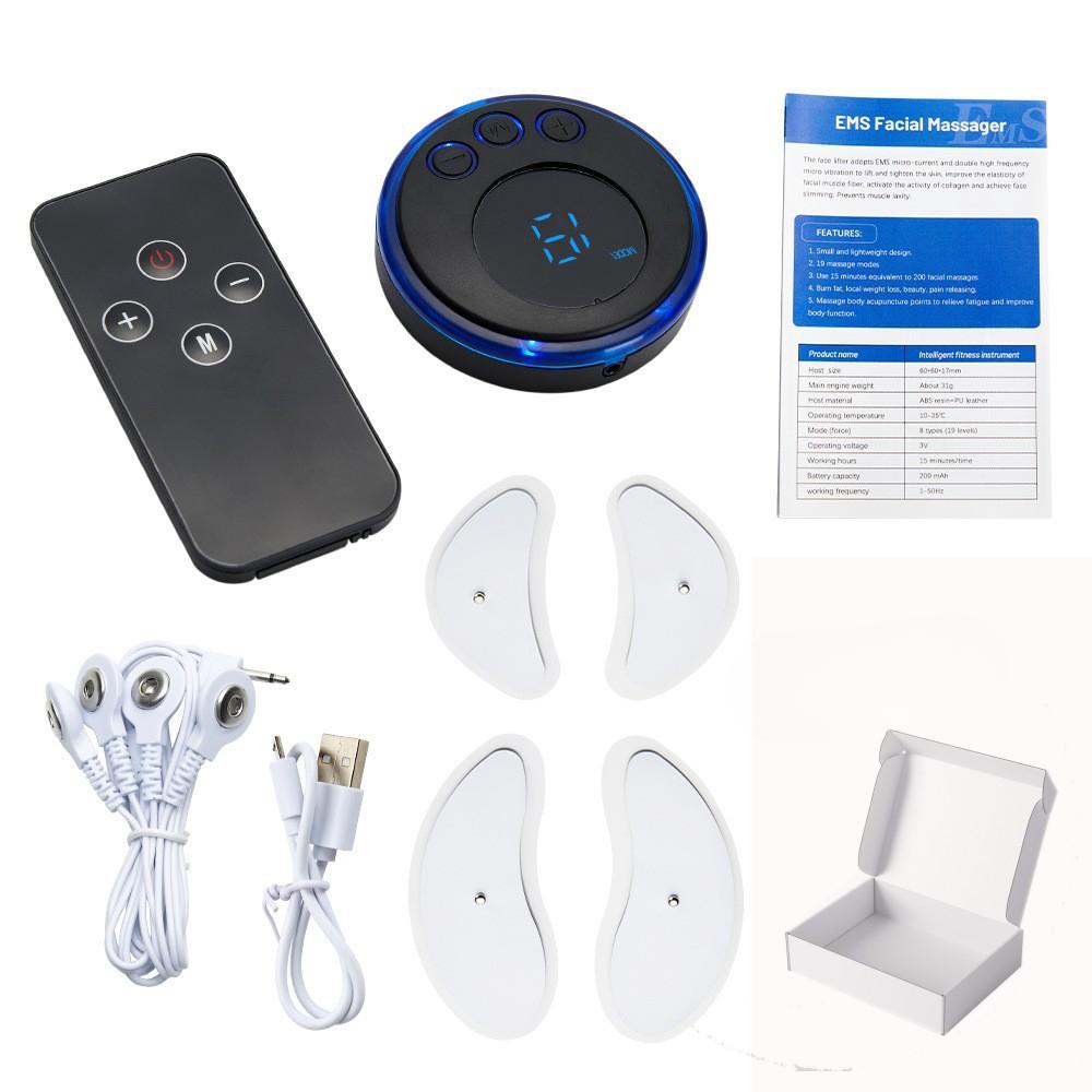 Трансграничное устройство для массажа лица EMS, низкочастотное микротоковое косметическое устройство, V-образный серповидный подтягивающий стимулятор мышц лица