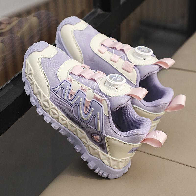 Поворотная пряжка для детей, походная обувь для мальчиков и девочек, для студентов, для занятий спортом, теннисом, бега, повседневные кроссовки на осень-зиму для детей