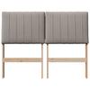 Upholstered Headboard Taupe 120 cm Solid Pine Wood