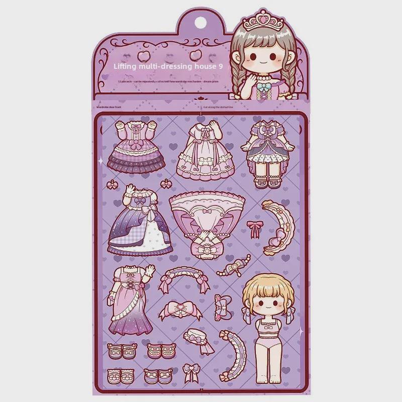 Милые наклейки для дневника маленькой девочки Tiraduo - темы повседневной одежды и соусов