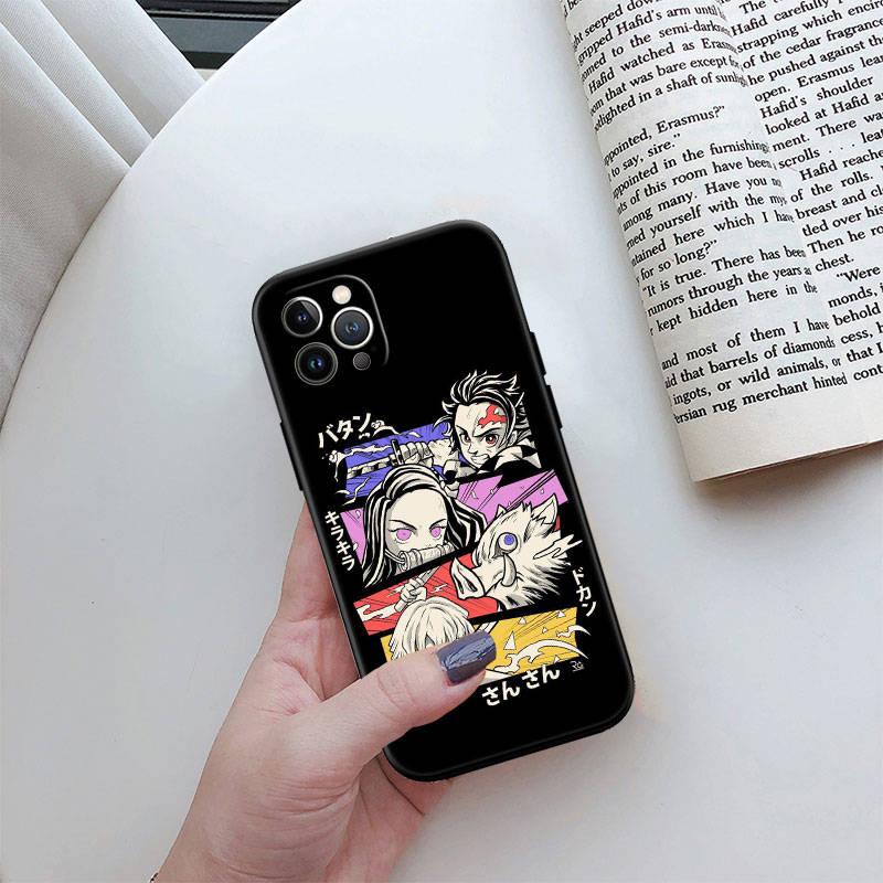 Чехол для телефона ED17 Demon Slayer для iPhone 6 6s 7 8 11 12 13 14 15 XS Pro Max XR X SE Samsung S20 S21 S22 S23 S24 FE Ultra Plus Lite S21S A55