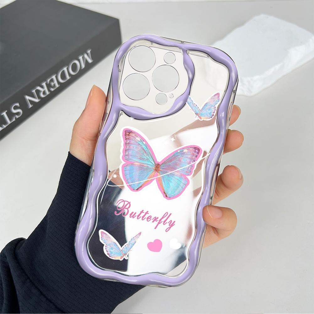 Cute Cartoon Pattern Cream Texture Casing Wavy Edge Soft Silicone Cover Phone Case for Samsung