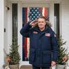 Американский Орел Баннер Дизайн Крылатого Орла Баннер с Орлом США Патриотический Фон Графическая Печать Флаг Тематический Фон