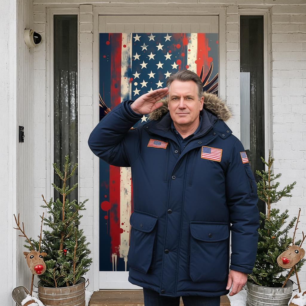 Американский Орел Баннер Дизайн Крылатого Орла Баннер с Орлом США Патриотический Фон Графическая Печать Флаг Тематический Фон