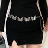Women Belt Butterfly Decor Retro Adjustable Bohemian Ethnic Style Tassel Sweater Dress Coat Pairing Slim Waist Strap Commuting Party Waist Chain