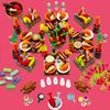 Набор строительных блоков Creative City Food, совместимый с основными брендами, идеально подходит для детских вечеринок и развивающих игрушек, пиццы,