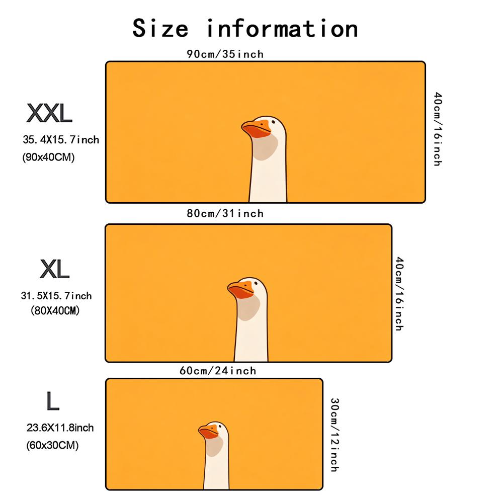 Happy Little Duck Mouse Pad Xxl Computer Accessories Office Game Table Mats Rubber Antislip Gaming Keyboard Mousepad Desk Pads
