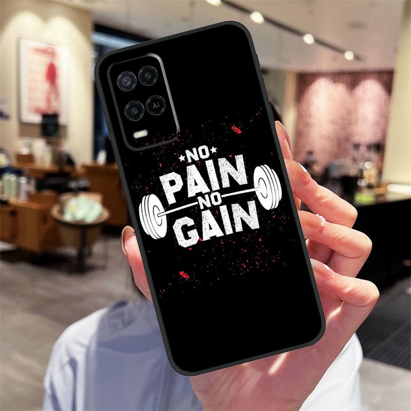 Без боли нет прогресса Чехол для Oppo A94 A74 A54 A18 A38 A58 A78 A98 A40 A60 A80 A16 A76 A96 A15 A17 A77 A57S Чехол