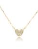 K10 Yellow Gold Heart Diamond Necklace L&Co 66-7601