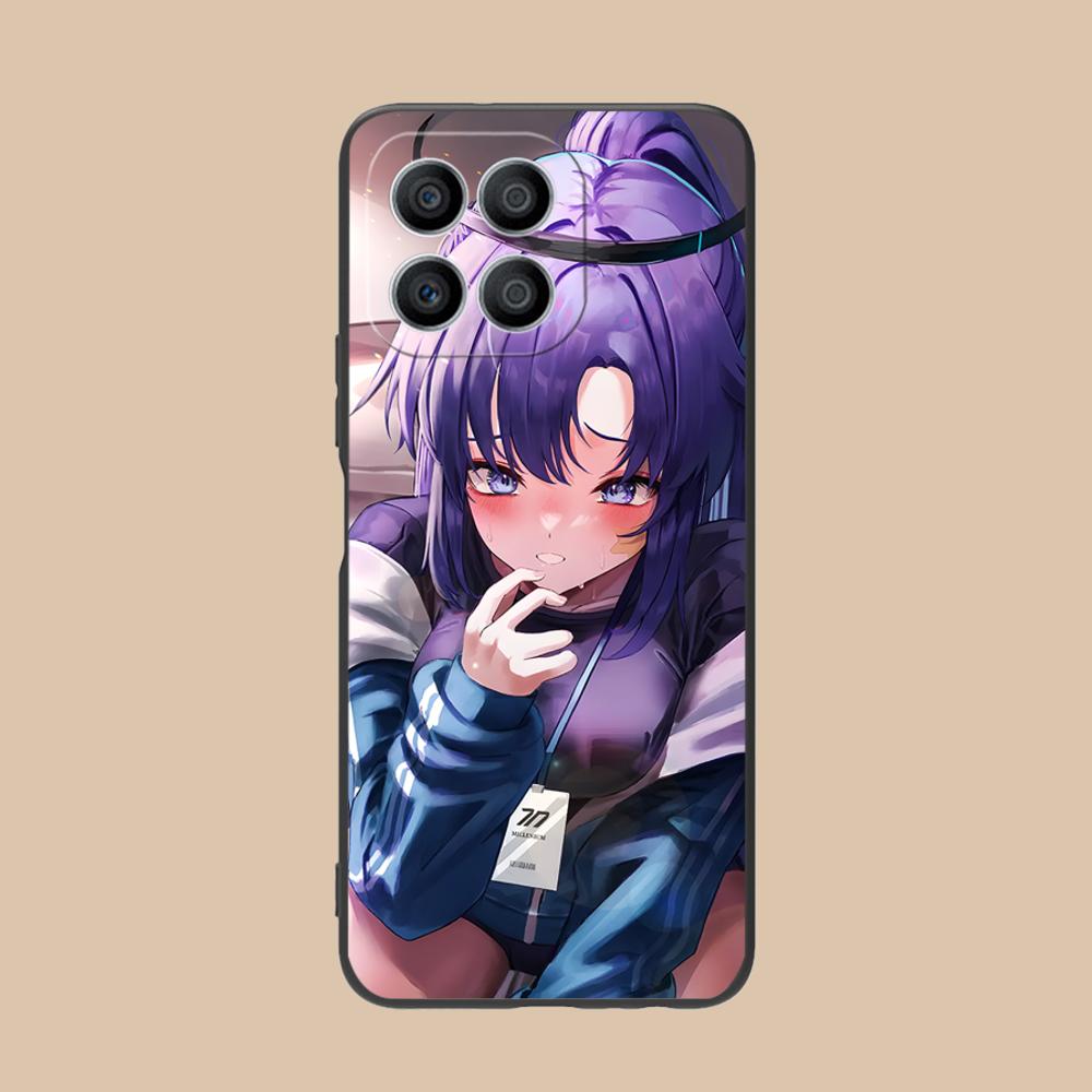 Синий Архив Юка Матовый ТПУ Чехол для Мобильного Телефона для Honor 90 80 70 60 50 30 20 10 9 8 7 Pro S SE Lite 5G Цветной Печатный Чехол