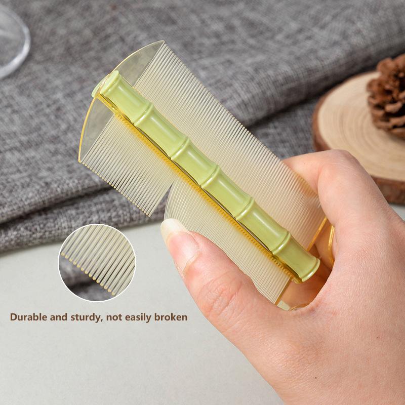 Пластиковый гребень от вшей, двухсторонний, с супергустыми зубцами, удаляет перхоть, очищает кожу головы, массажирует кожу головы, удаляет блох, инструменты для волос