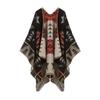 Women Winter Warm Oversized Printing Blanket Cape Wraps Shawl Cardigans