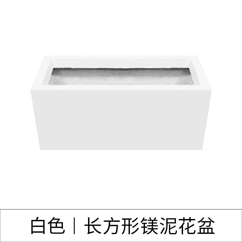 2026 Customized Large Rectangular Planter Outdoor Garden Flower Pots Rectangular cement flower box Durable flower pot