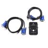 2 Port USB VGA KVM Switch Box And Cables for Computer Sharing Monitor Keyboard Mouse