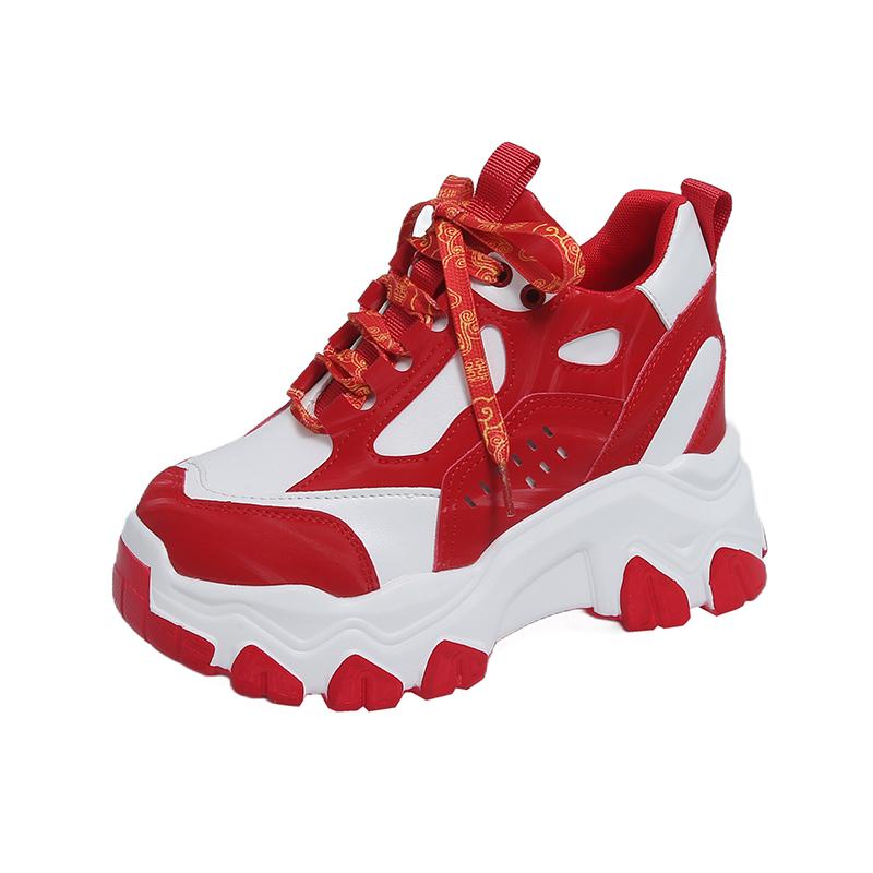 Мода 7СМ Новые Женские Высокие Кроссовки Увеличение Роста Платформа Повседневные Папины Кроссовки Весна Толстая Подошва Дышащие Спортивные Кроссовки Женщина