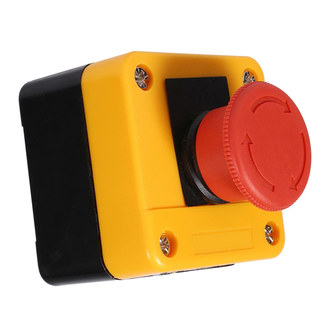 1 шт. 660 В 10 А пластиковый корпус красный знак аварийной остановки грибной кнопочный переключатель новый