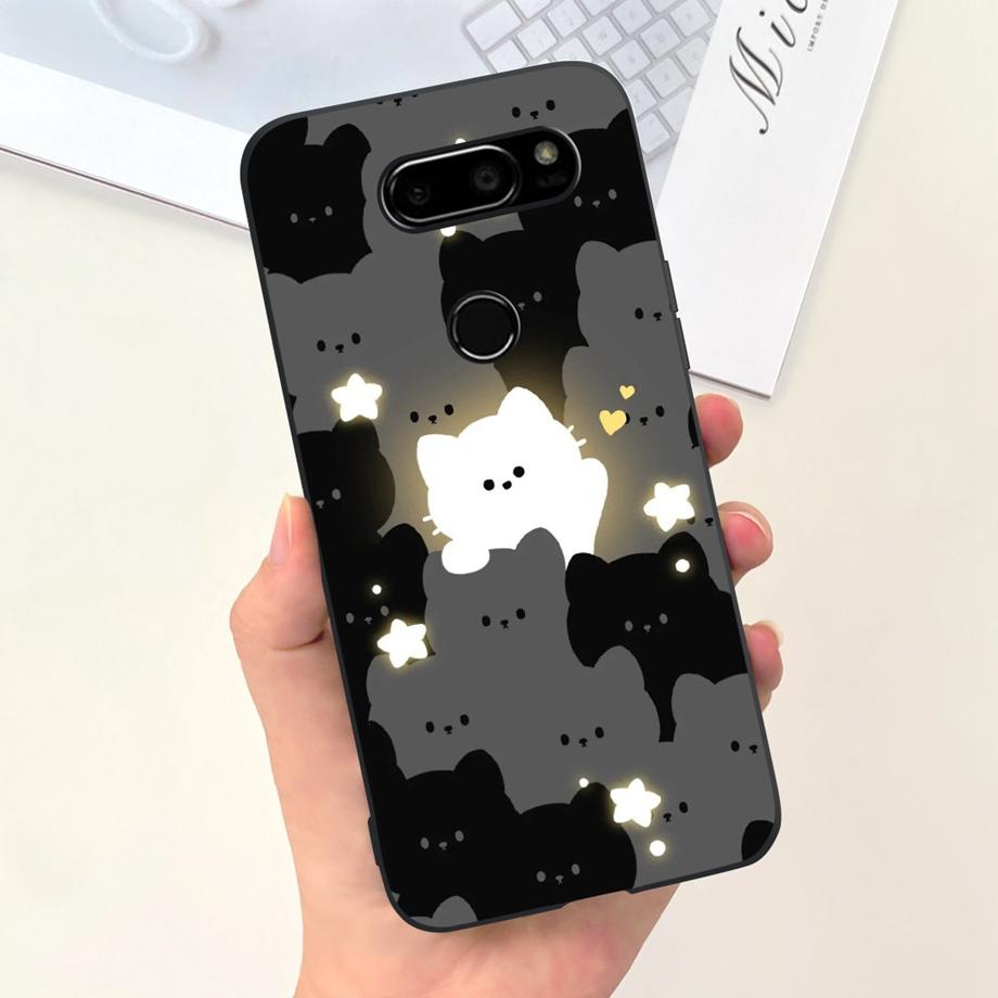 Чехол для LG V30 LG V35 ThinQ V40 V50 V50s ThinQ G8X ThinQ Мягкий Матовый Силиконовый Чехол Funda Задняя Крышка Кролик Цветок Астронавт Сумка