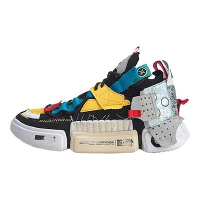 Li Ning Wu Dao 2 Образец для Bale Серия Неделя моды в Париже Нескользящие Легкие Средние Ретро Баскетбольные Кроссовки Женские кроссовки Черный AGBN062-21