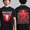 Горячий Wacken Open Air Модный Бренд Унисекс Хлопковая Футболка Летняя С Коротким Рукавом Роскошная Повседневная Винтаж
