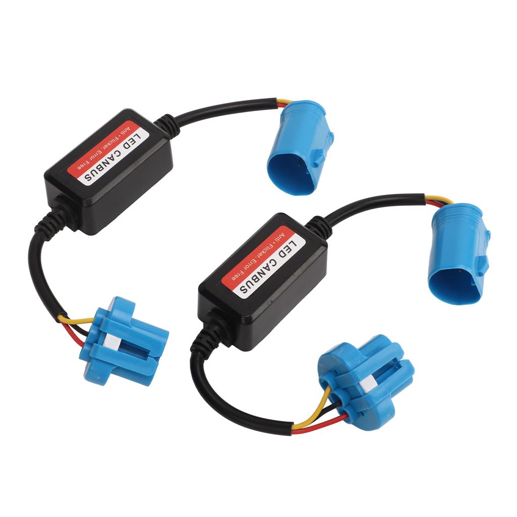 2Pcs Headlight Decoder 9007 HB5 Plug 12V DC Error Anti Flicker Resistor Canceller for LED Headlight