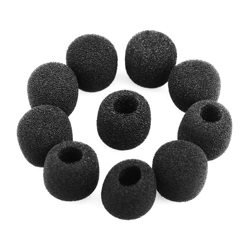 10Pcs Mini Microphone Foam Covers Mic Protector Covers Replacement Headset Windshield Sponge Cover Microphone Cover For Mic