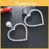 Серебряные Сердечки из Водного Кристалла Серьги-Кольца для Женщин Модные Весенние Украшения