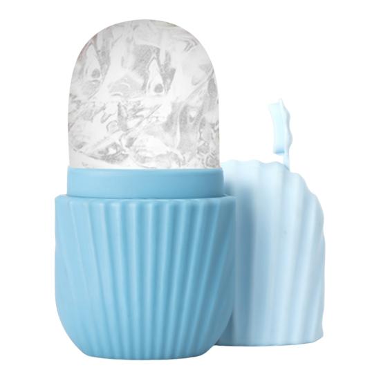Yousheng Ice Face Roller Форма для кубиков льда с крышкой Противоскользящий лоток для льда Сужает поры Ледогенератор для снятия отечности глаз Подтяжка лица Омоложение кожи
