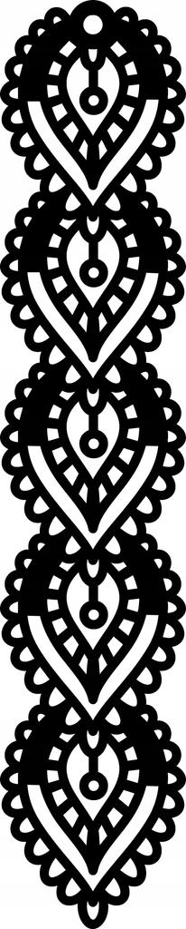 A8 Pendant, openwork decoration, gray, 18x90