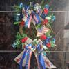 4th Of July Wreath Door Hanging Decoration With USA Flag Patriotic Party Home Outdoor Festive Display