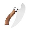 Viking Pizza Axe Handmade Stainless Steel Medieval Pizza Cutter with Pine Wood Handle for Home