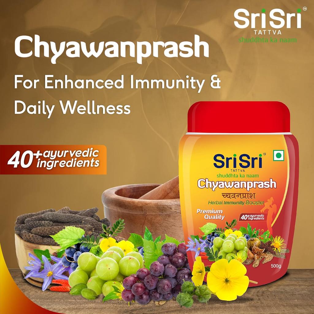 Sri Sri Tattva Chyawanprash Herbal Immunity Booster With 500g Pack For Strength Vitality And Energy