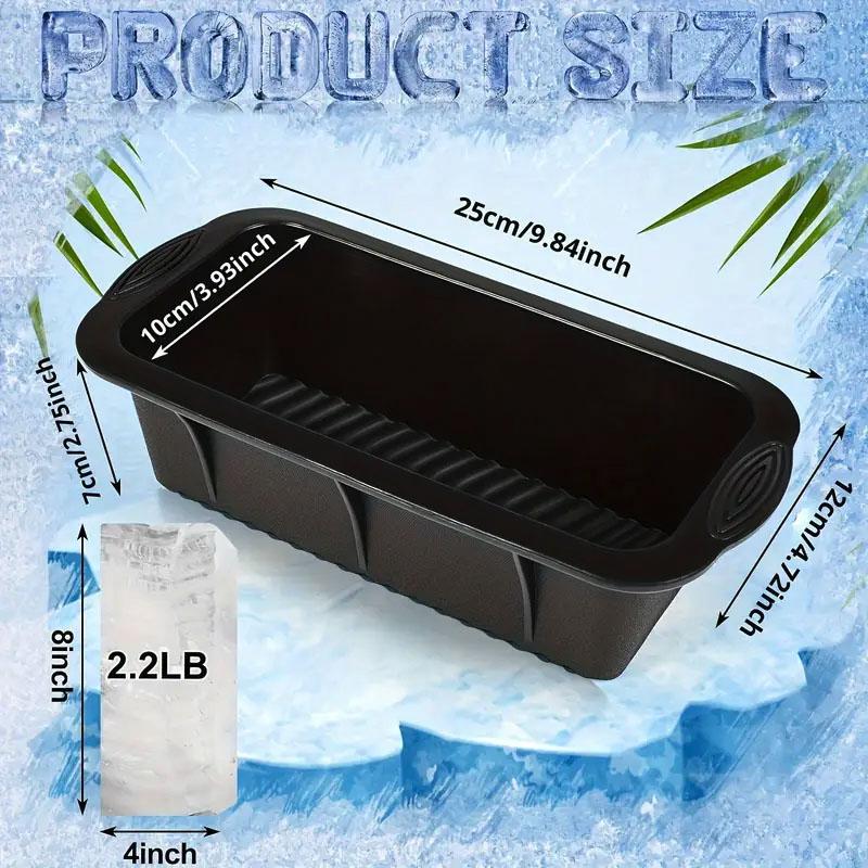 Очень большие формы для кубиков льда, 4 шт. больших форм для изготовления кубиков льда, ледяные кирпичи, многоразовый силиконовый поддон для больших кубиков льда