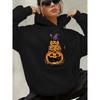 Hoodie for Women THE BOO CREW Halloween Family Matching Outfits Pastel Halloween Rainbow Ghost Print Pumpkin Graphic Sweatshirt