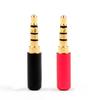 1Pc 3.5mm 4 Pole Gold Plated Solder Audio Jack Plug Connector for Headphone