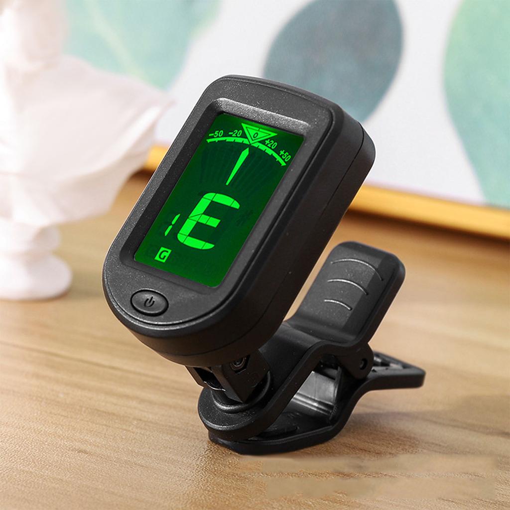 Electronic Tuner High Accuracy Clip On Portable Tuner for Acoustic Guitar Ukulele Bass Violin 12 Equ