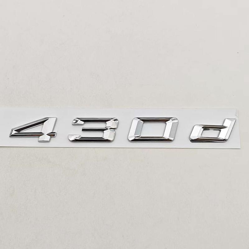 3D ABS Car Letters Logo 420d 430d Badge Sticker Rear Trunk Emblem Decals For BMW 4 Series F32 F33 F36 Auto Marking Accessories