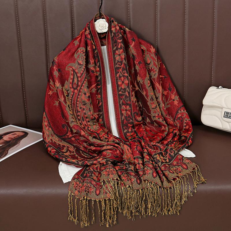 Роскошная зимняя кашемировая шаль из пашмины, женская накидка, теплые осенние шарфы с дизайнерским принтом, женские платки, хлопковые палантины, шарф
