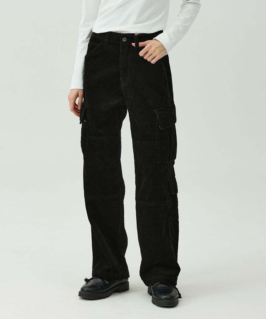 MAGOODGAN Farburn 4417 Cargo Corduroy Black Pants