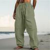 Men's Loose Trousers Beach Outdoor Trend Casual Pants Men Straight Leg Plain Color Comfortable Daily Pants