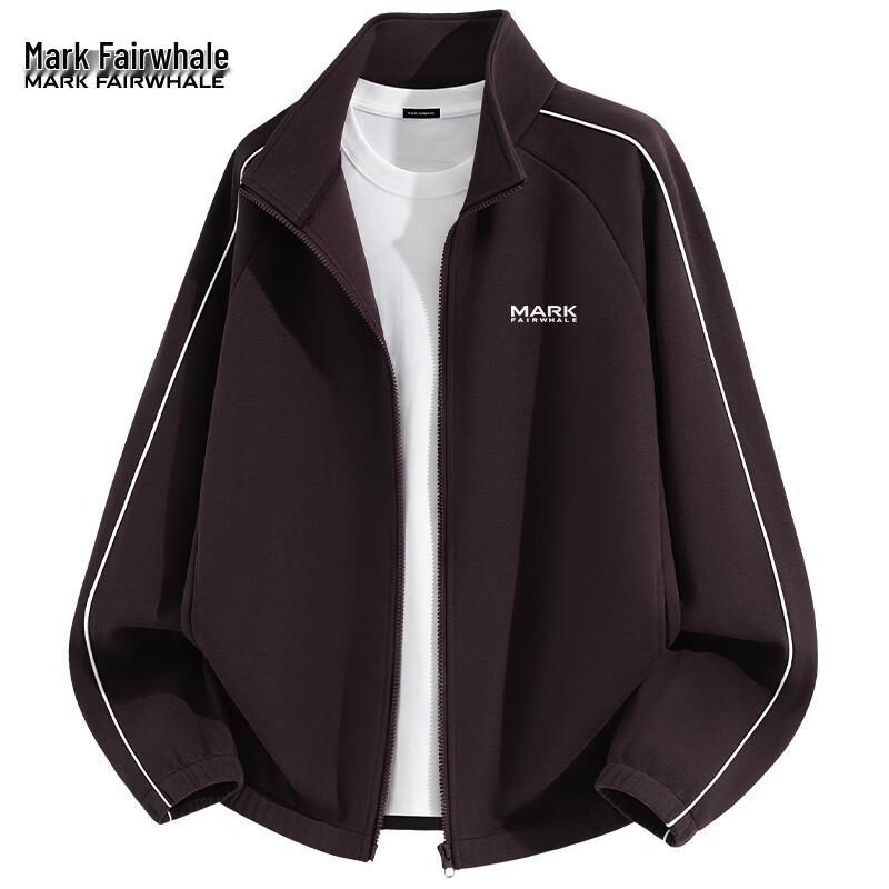 Mark Fairwhale Men's Stand Collar Zipper Cardigan Jacket