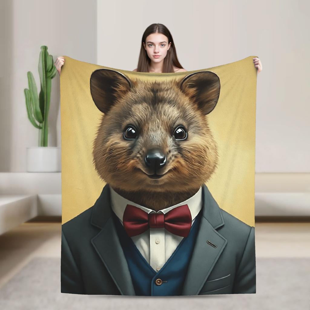 The Dapper Animals Blanket Quality Warm Soft Throw Blanket Autumn Girls Boys Couch Chair Fluffy Bedspread