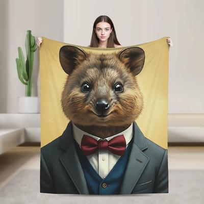 The Dapper Animals Blanket Quality Warm Soft Throw Blanket Autumn Girls Boys Couch Chair Fluffy Bedspread